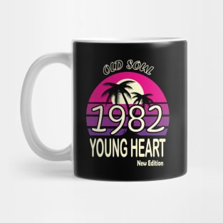 1982 Birthday Gift Old Soul Young Heart Mug